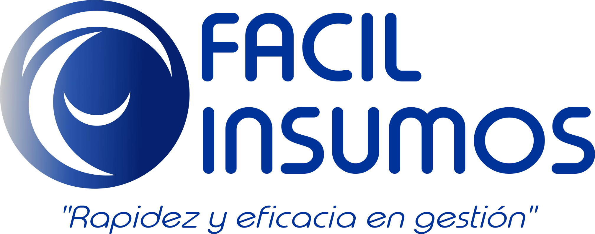 Fácil Insumos "Rapidez y eficacia en gestión" (Logo de la compañía)